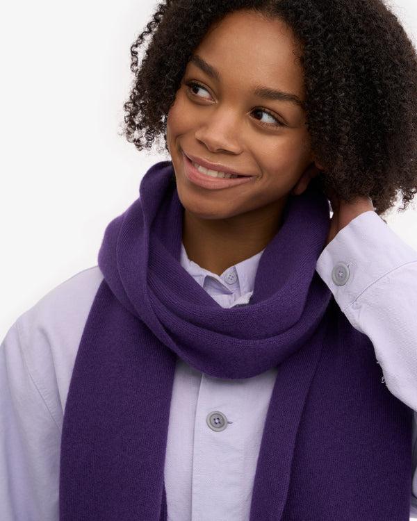 Colorful Standard Merino Wool Scarf Ultra Violett Schal lila